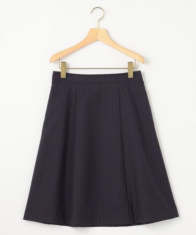 組曲 【セットアップ対応可】T/Wスーティング セミフレアスカート ネイビー系1