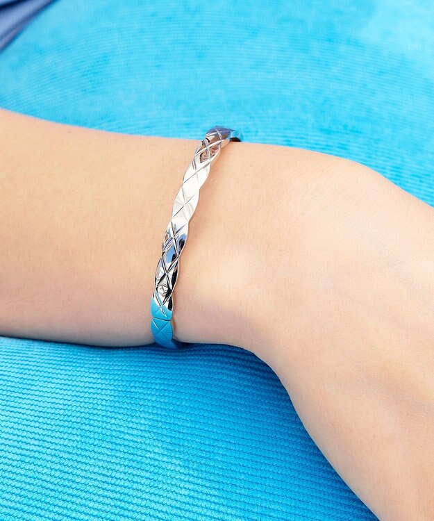 Tiaclasse キルトパターンバングル シルバー