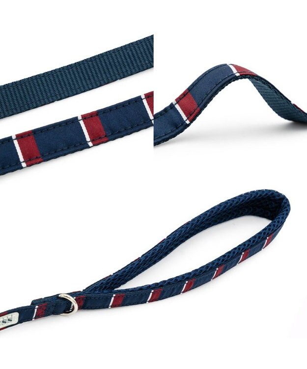 PET PARADISE J.PRESS  レジメンタル ハーネス＆リード 小型犬 Ｓ ネイビー×レッド