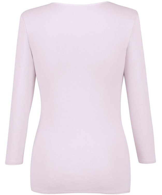 Wing あったかインナー 綿100％(肌側) シルクプロテイン加工 やわらかな肌ざわり 【エアロカプセル】 ネックせまめ 8分袖 長袖 秋 冬 EL2949 ウイング／ワコール チャコールグレー