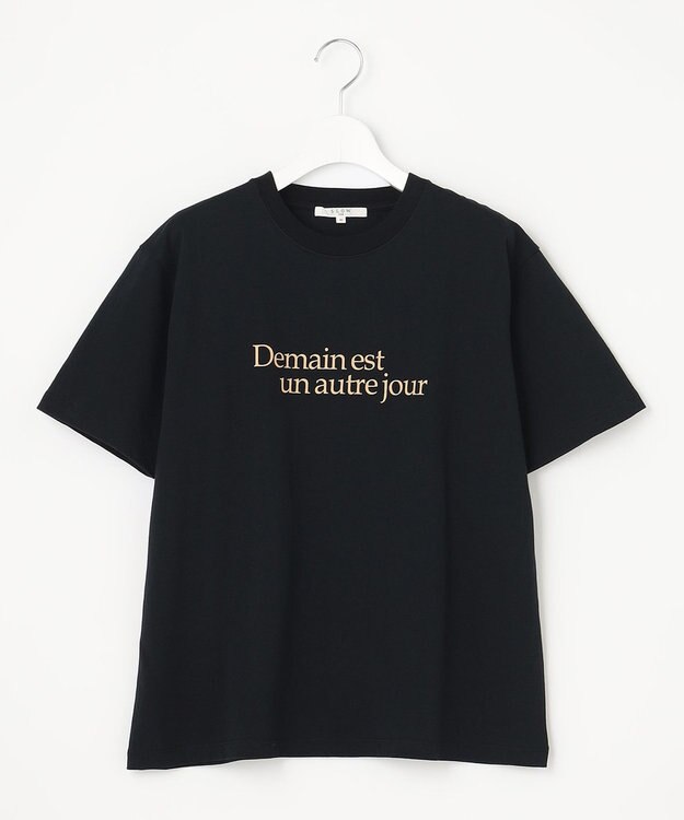 23区 【SLOW/洗える】ロゴ Tシャツ ブラック系