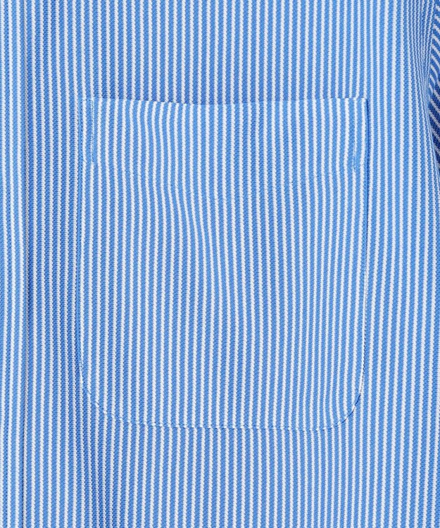 J.PRESS MEN 【KING SIZE】【夏に嬉しい高機能】カノコインレイマイクロストライプパッチポケット シャツ/B.D. ブルー系1