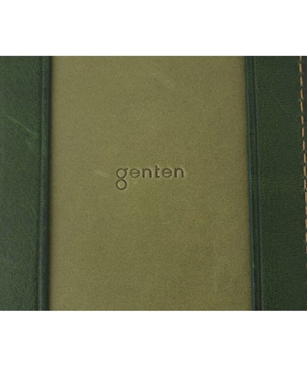 genten ダイヤカットワーク　パスケース フォレストグリーン