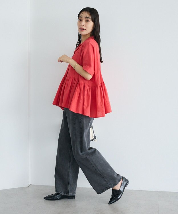 CRAFT STANDARD BOUTIQUE ストレートワイドデニムパンツ Gray
