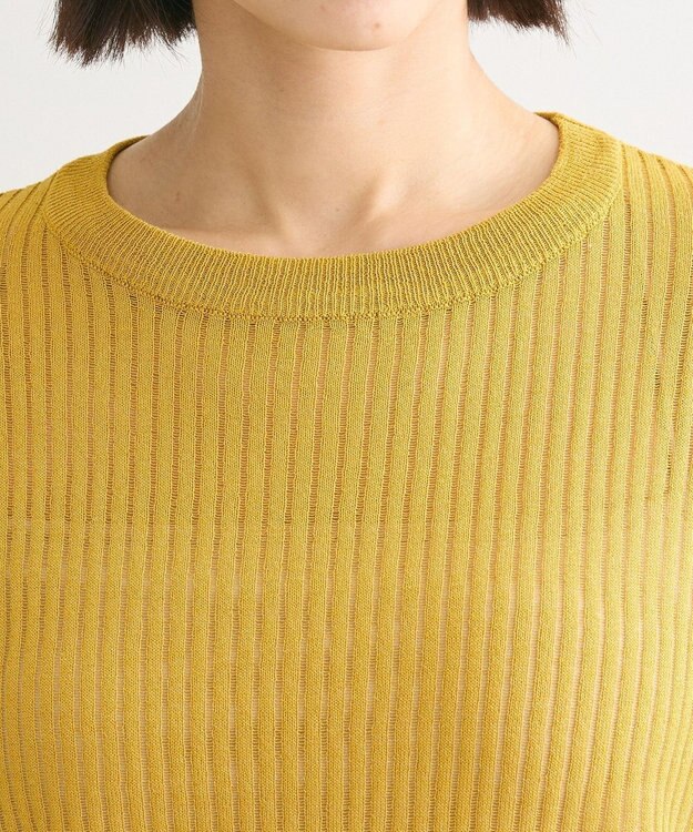 Green Parks ラメシアーリブニットプルオーバー Light Green