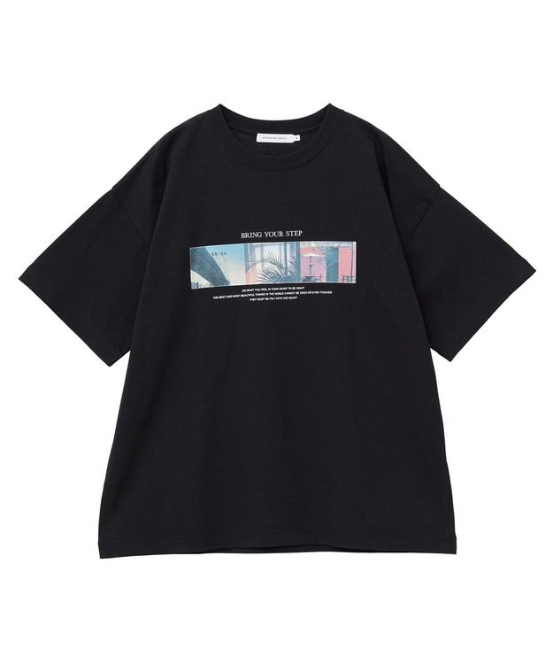 AMERICAN HOLIC ボックスフォトTシャツ Black