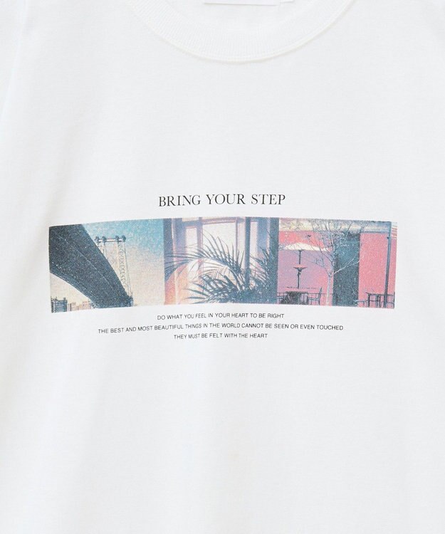 AMERICAN HOLIC ボックスフォトTシャツ Off White