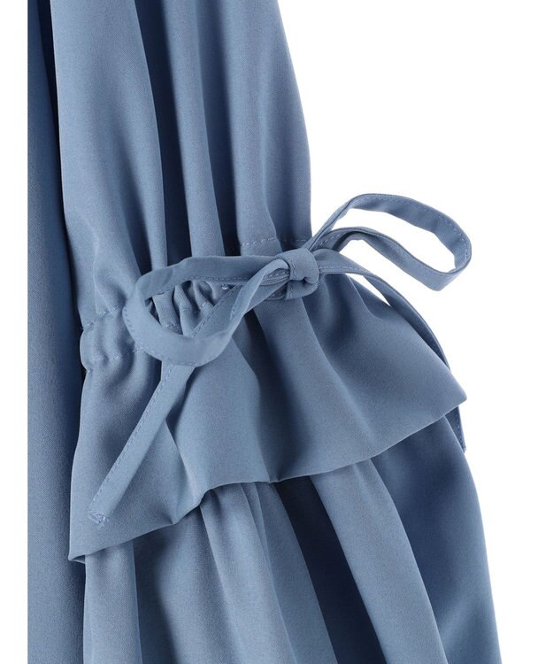 earth music&ecology ギャザースリーブシャツ Blue