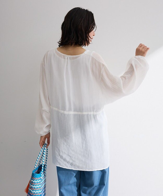 Green Parks ＳＥＴ２点Ｖネックブラウス＋タンクトップ Off White