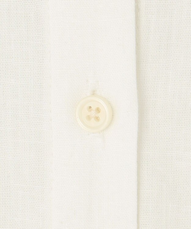 UNFILO 【GISELe 6月号掲載/洗える】リネンレーヨンバンドカラーシャツ オフ