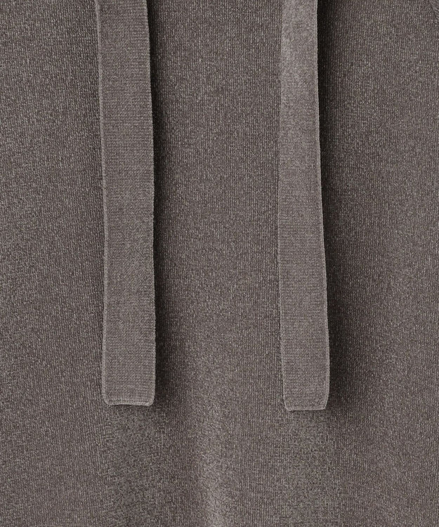 23区 【SLOW/一部店舗限定】ベロア風ニット パーカー ブラウン系