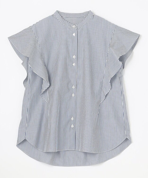 ANY 【UVカット/吸水速乾/抗菌防臭】エニィファンクション 袖フレアブラウス ブルーロンスト