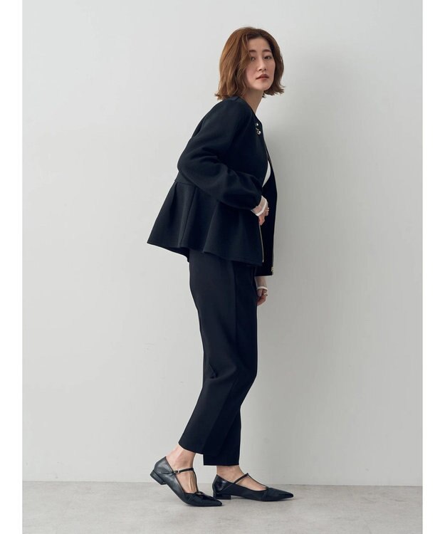 YECCA VECCA タックテーパードパンツ② Black