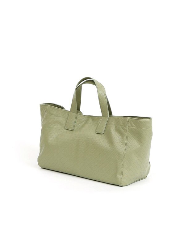 UNBILLION カシュカシュ cachecache / メッシュエンボス横長ショッパートート グリーン