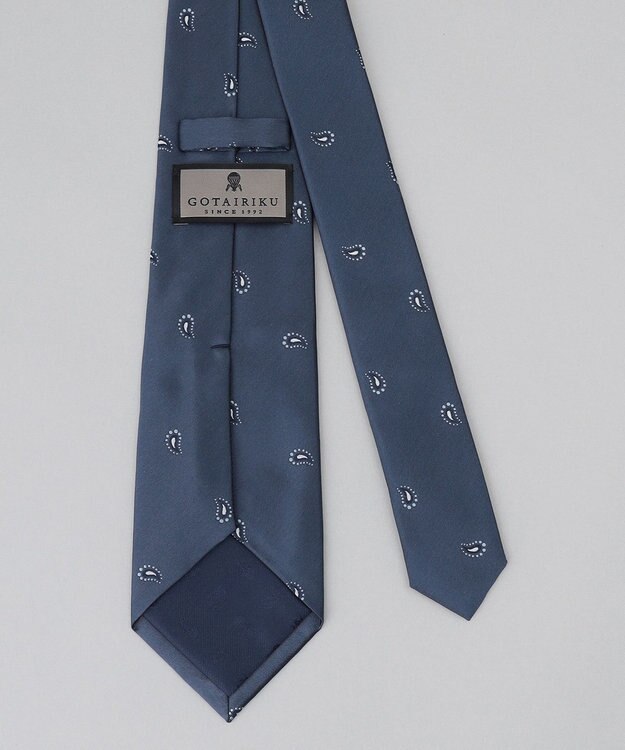 GOTAIRIKU GOTAIRIKU別注【日本製】シルク ネクタイ_ペイズリー小紋柄 サックスブルー系8