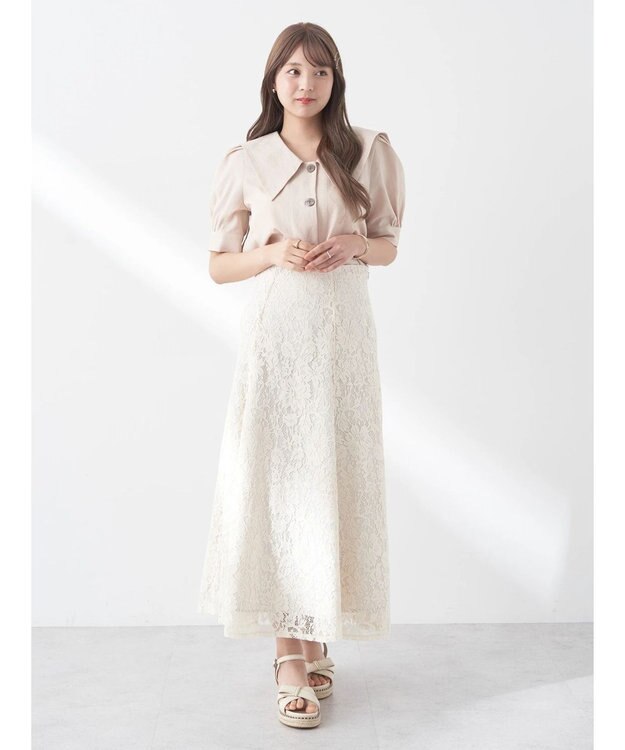 earth music&ecology レーススカート Ivory