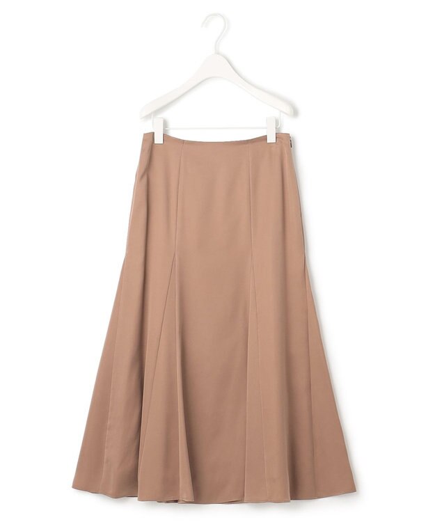 ICB 【洗える】 ルゼブフィブリルサテン スカート レディッシュブラウン系