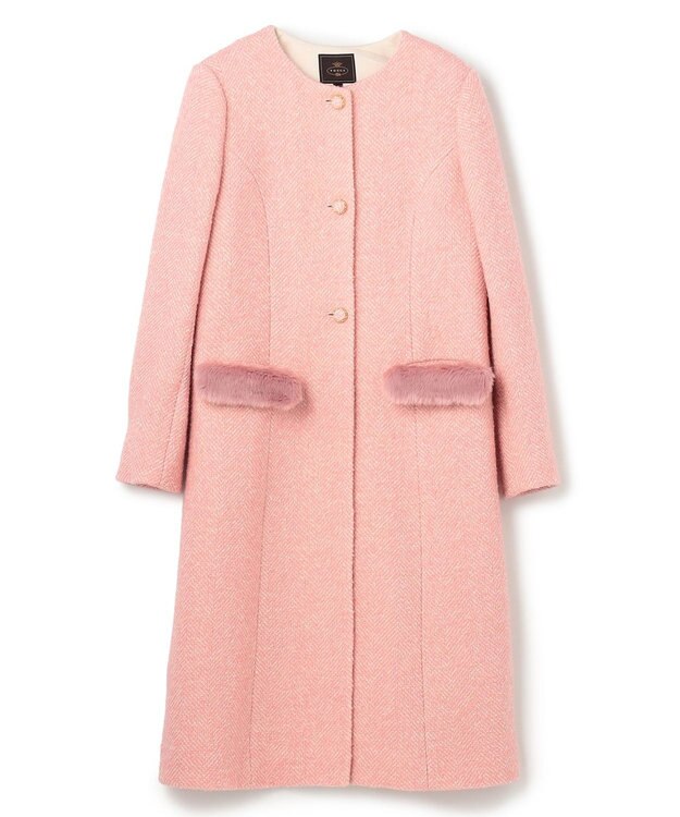TOCCA 【消臭】SNOWBERRY POCKET TWEED コート ピンク系5
