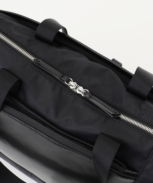 Y'SACCS ナイロン×リサイクルレザー　コンビマルチトート ブラック