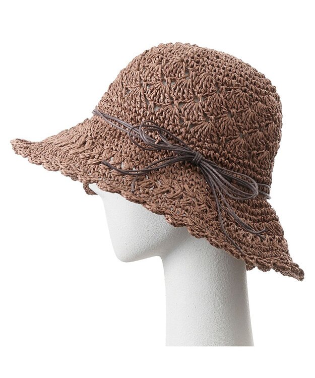 MOONBAT estaa ペーパー透かし編み コードクロッシェ／サイズ調整可 ブラウン