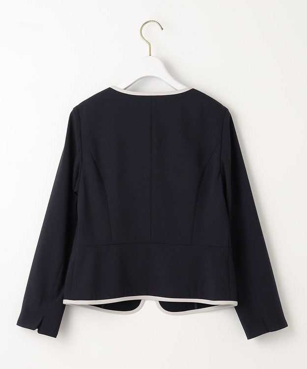 ANY SIS 【洗える】ドビーライト ジャケット ネイビー×アイボリー