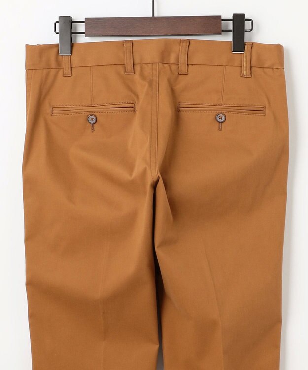 JOSEPH ABBOUD 【ウェストも伸びる！/JAPANファブリック/ストレッチ】ハイパワーサテンストレッチ パンツ キャメル系