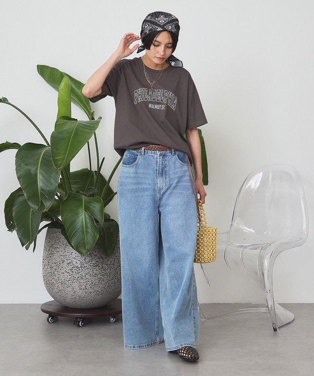 AMERICAN HOLIC メタルポイントロープベルト Brown