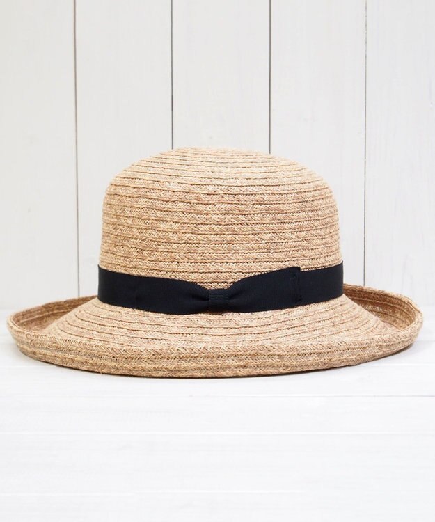 石田製帽 ラフィアブレードミックス セーラ 2WAY ベージュミックス