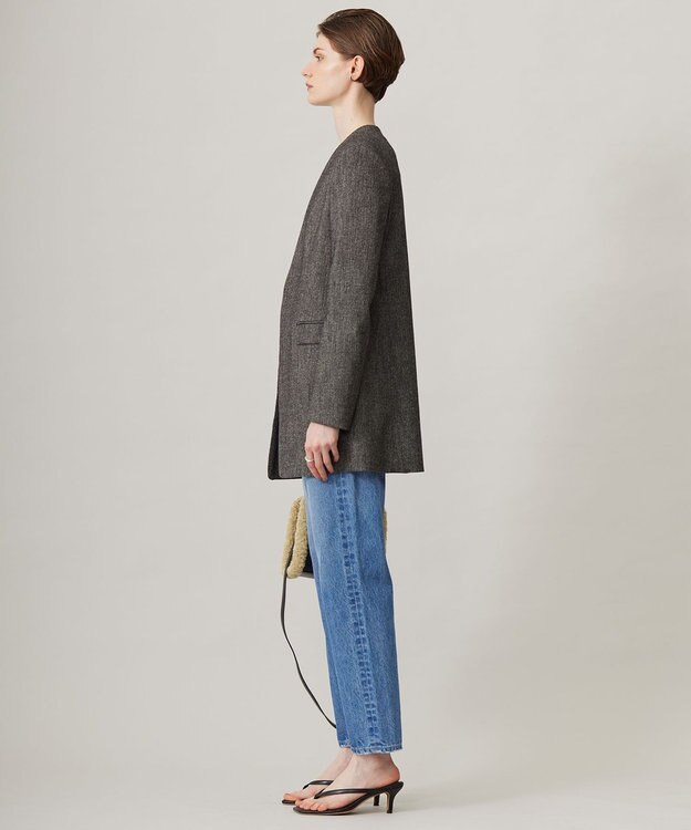 ICB L 【洗える】 ウォーターリサイクルテーパードデニム ブルー系