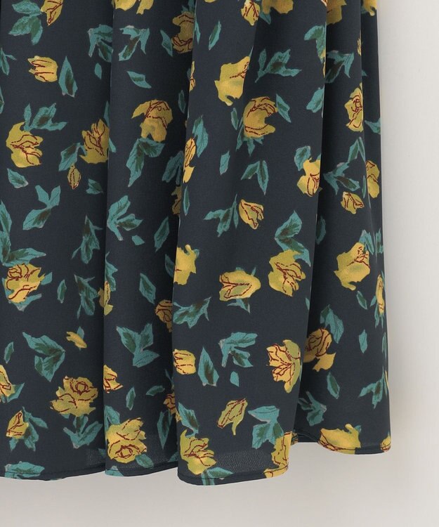 組曲 カッティングローズプリント ワンピース イエロー系5