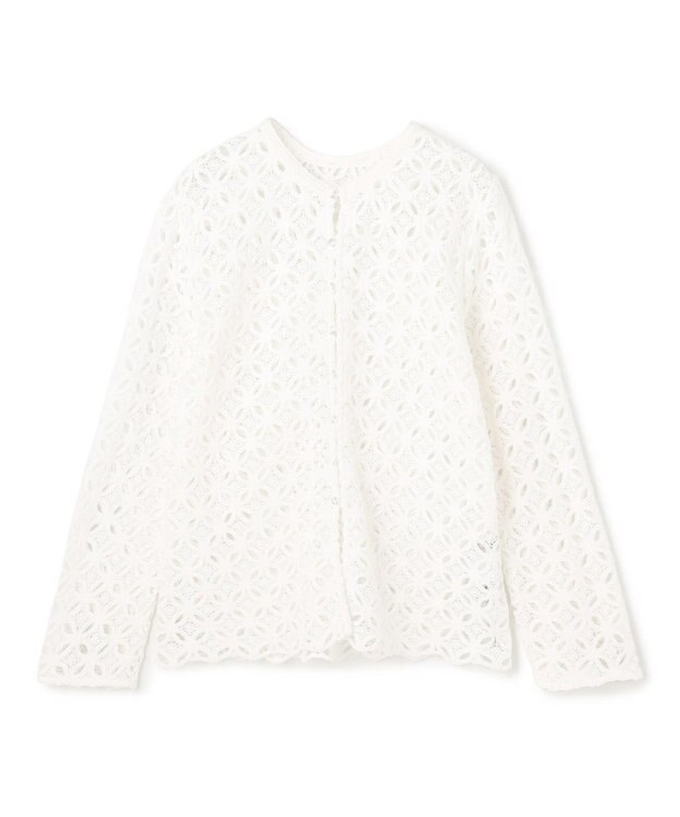 UNFILO L 【前後着用可能】ラッセルレース 2WAYプルオーバー オフ