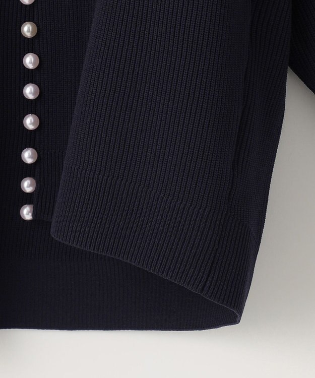 組曲 【追加生産分入荷！】AMOSSAパール カーディガン ネイビー系