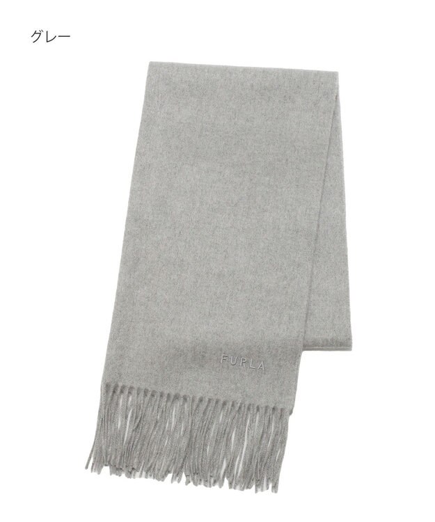 MOONBAT 【洗えるカシミヤ】FURLA カシミヤ100％ 無地ビッグマフラー／幅50cm グレー