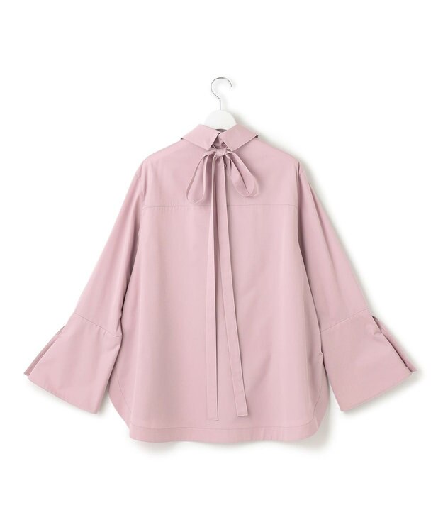 23区 【23区 lab.】ハイカウントコットン ロールアップカフス シャツ モーブピンク系