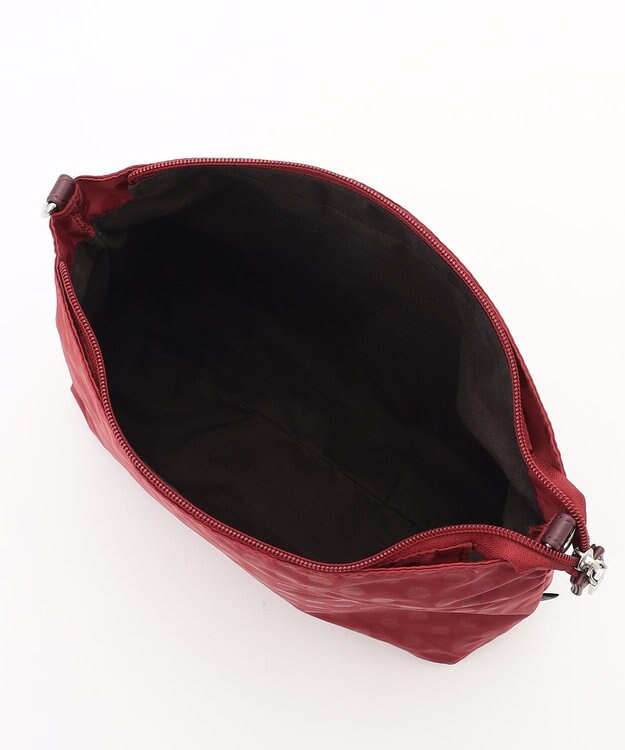 Y'SACCS ドットジャガードポーチ付きトートバッグ ワイン