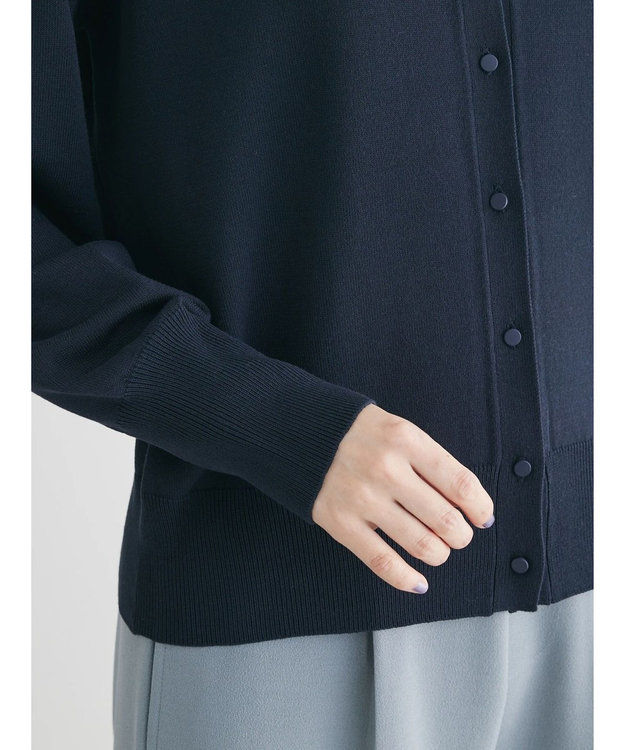 Green Parks 洗える　クルーネックカーディガン Light Gray