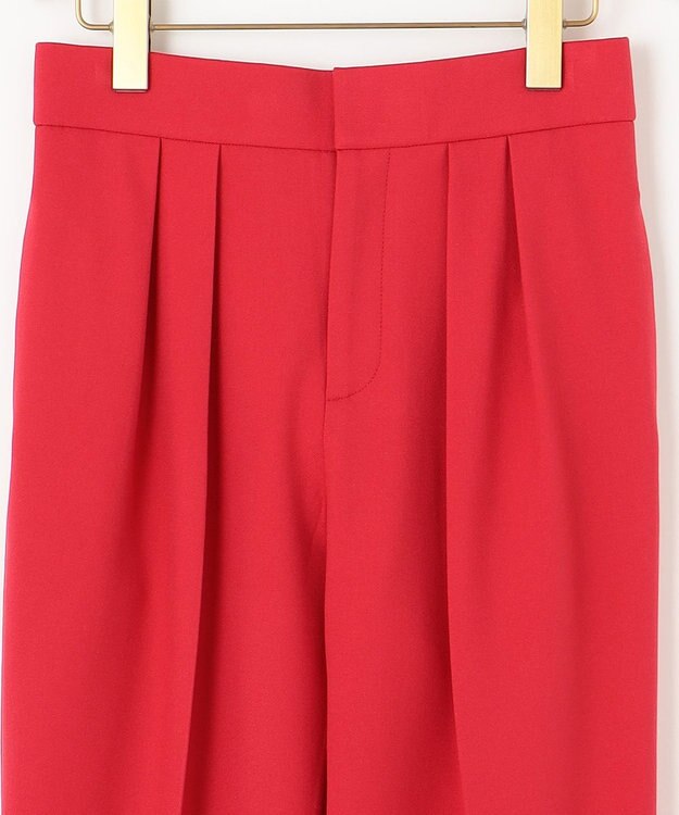 組曲 2WAYウォームストレッチ テーパード パンツ レッド系