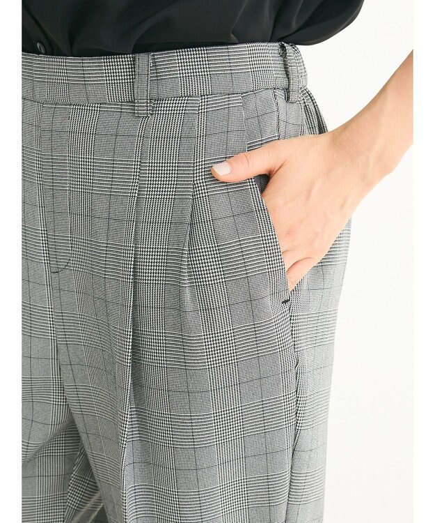 Green Parks きれいシルエットパンツ（テーパード／柄） Check