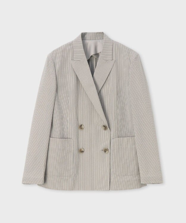 Paul Smith ストライプ シアサッカー ダブルブレスト ジャケット ベージュ