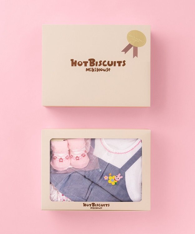 MIKI HOUSE HOT BISCUITS ショートオール＆ソックスギフトセット【BOX付き】 ブルー