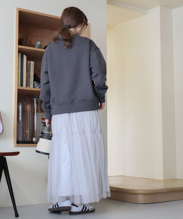 AMERICAN HOLIC モックネック裏起毛プルオーバー Charcoal Gray