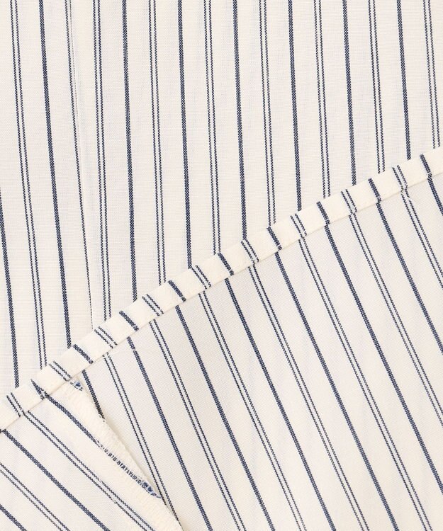 組曲 リヨセルシャーティングペプラム ブラウス ベージュストライプ系1