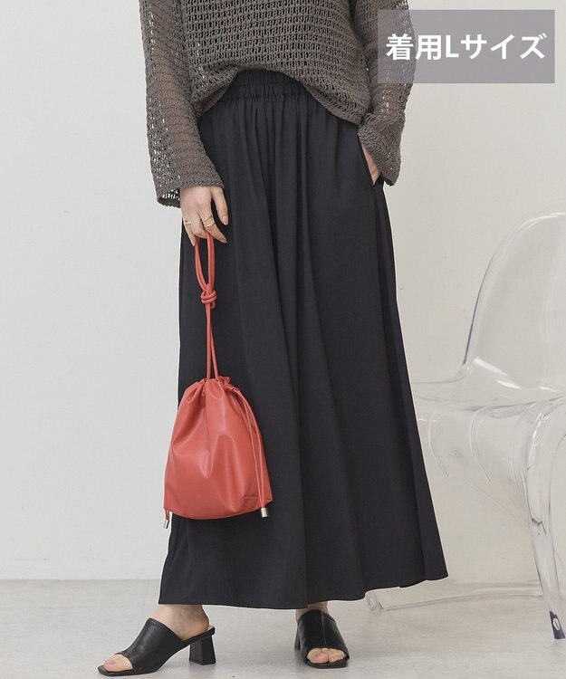 AMERICAN HOLIC 【選べる丈】ギャザースカーチョ【WEB限定カラー有り】 Black