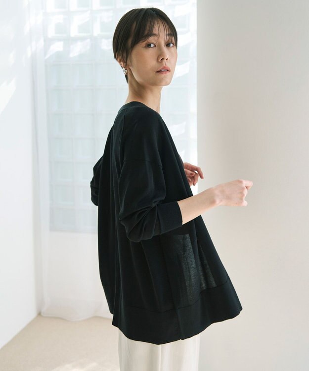 UNFILO イージーカーディガン ブラック