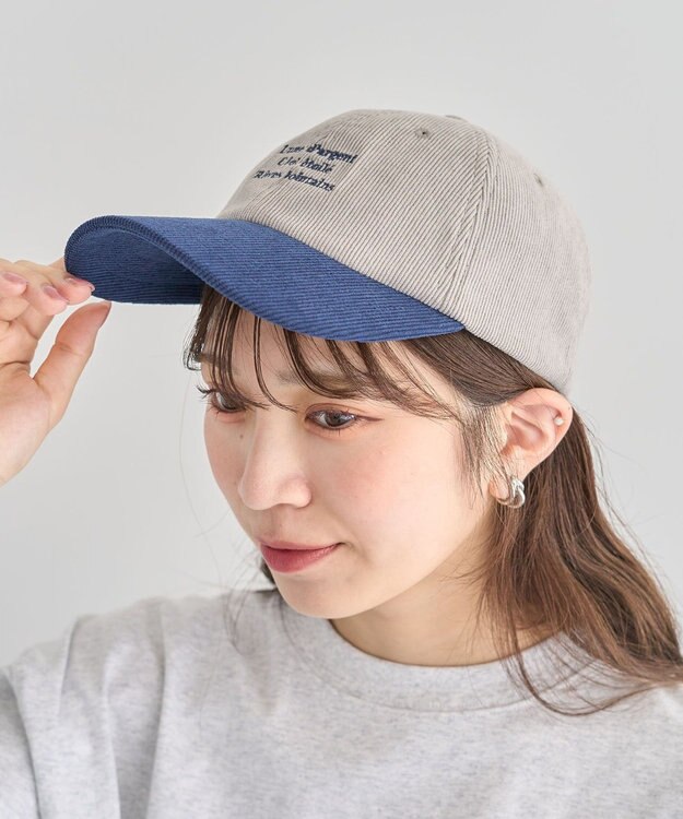 Green Parks ｅｖｅｒｙｗａｌｋ．コーデュロイロゴキャップ Gray