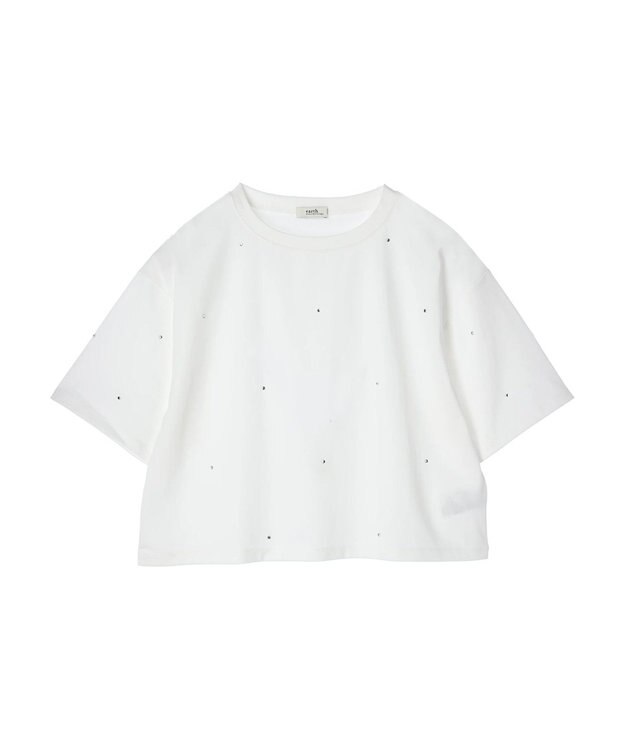 earth music&ecology キラキララインストーンプルオーバー Ivory