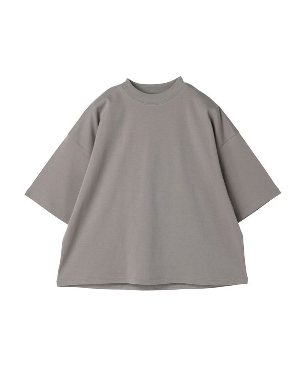 AMERICAN HOLIC モックネック５分袖カットプルオーバー Gray