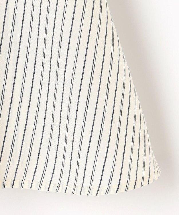 組曲 リヨセルシャーティングペプラム ブラウス ベージュストライプ系1