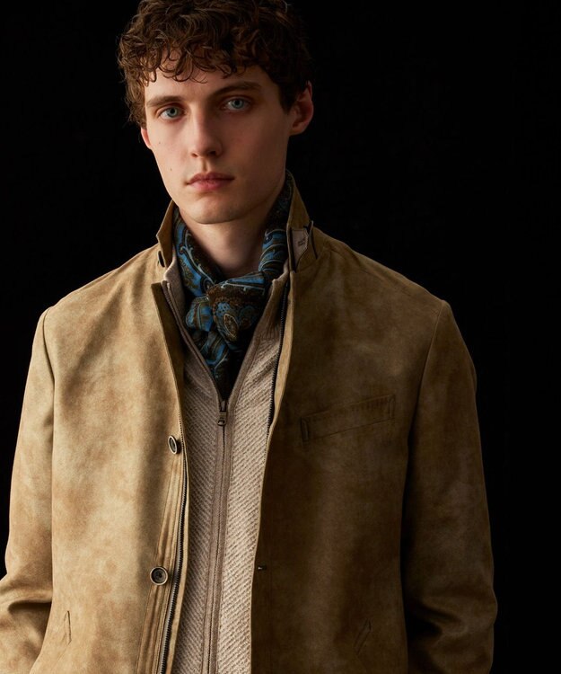 JOSEPH ABBOUD 【イタリア製】フレッシュペイズリー ストール サックスブルー系6