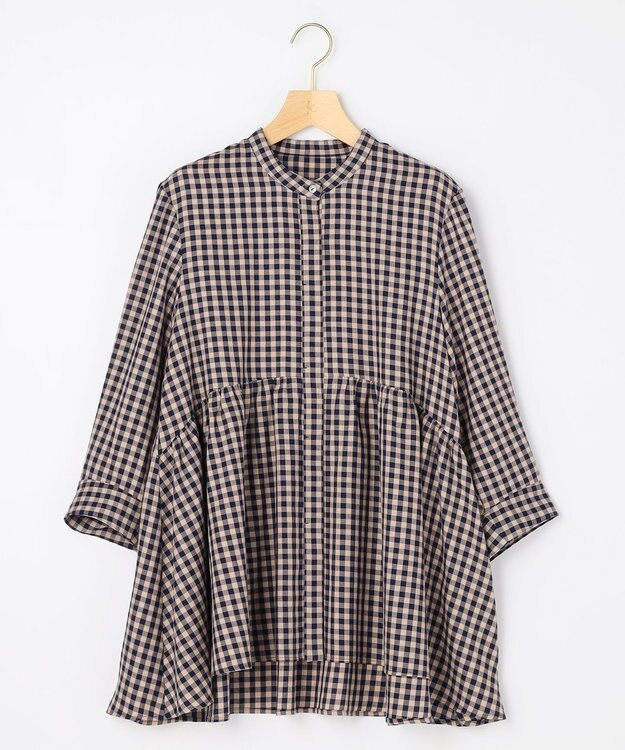 組曲 S 【先行予約】ニューリヨセルシャーティングペプラム ブラウス ベージュ系3